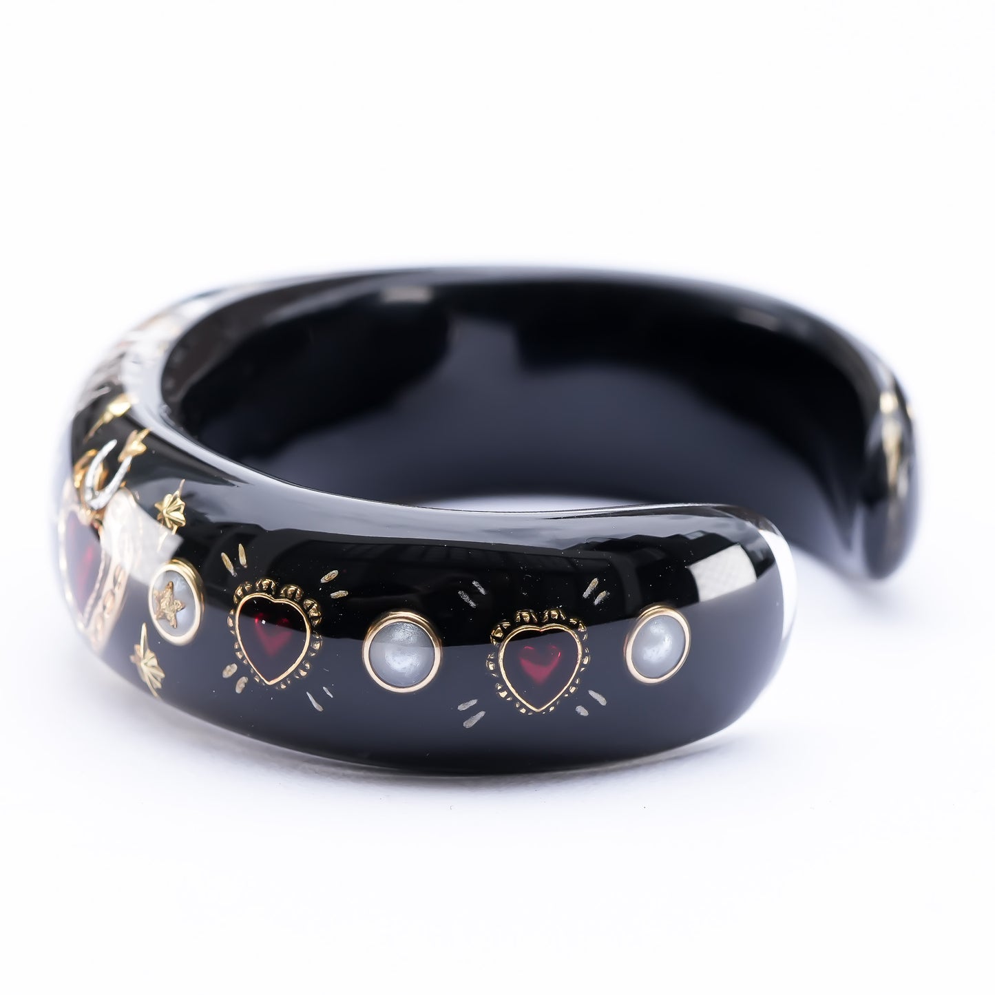Radiant Heart Bangle – Jet Black
