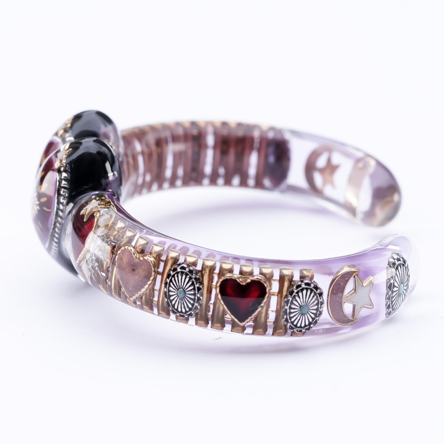 Mystic Eye Heart Bangle – Lavender Smoke