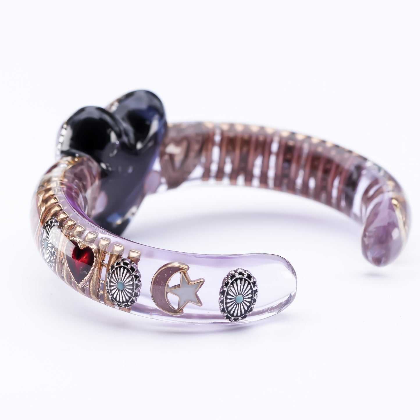 Mystic Eye Heart Bangle – Lavender Smoke