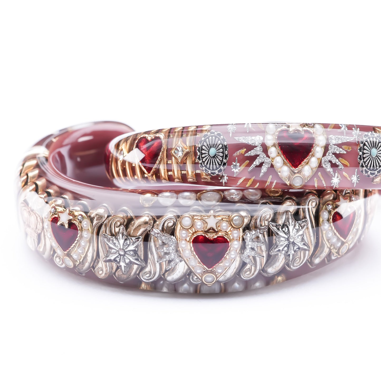 Sweet Heart Crown Bangle – Smoky Brown