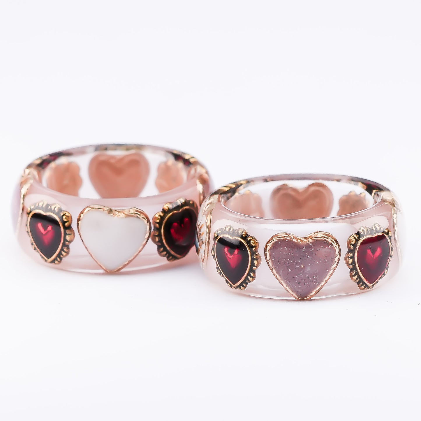 Mystic Eye Heart Ring – Smoky Pink / #11 #12