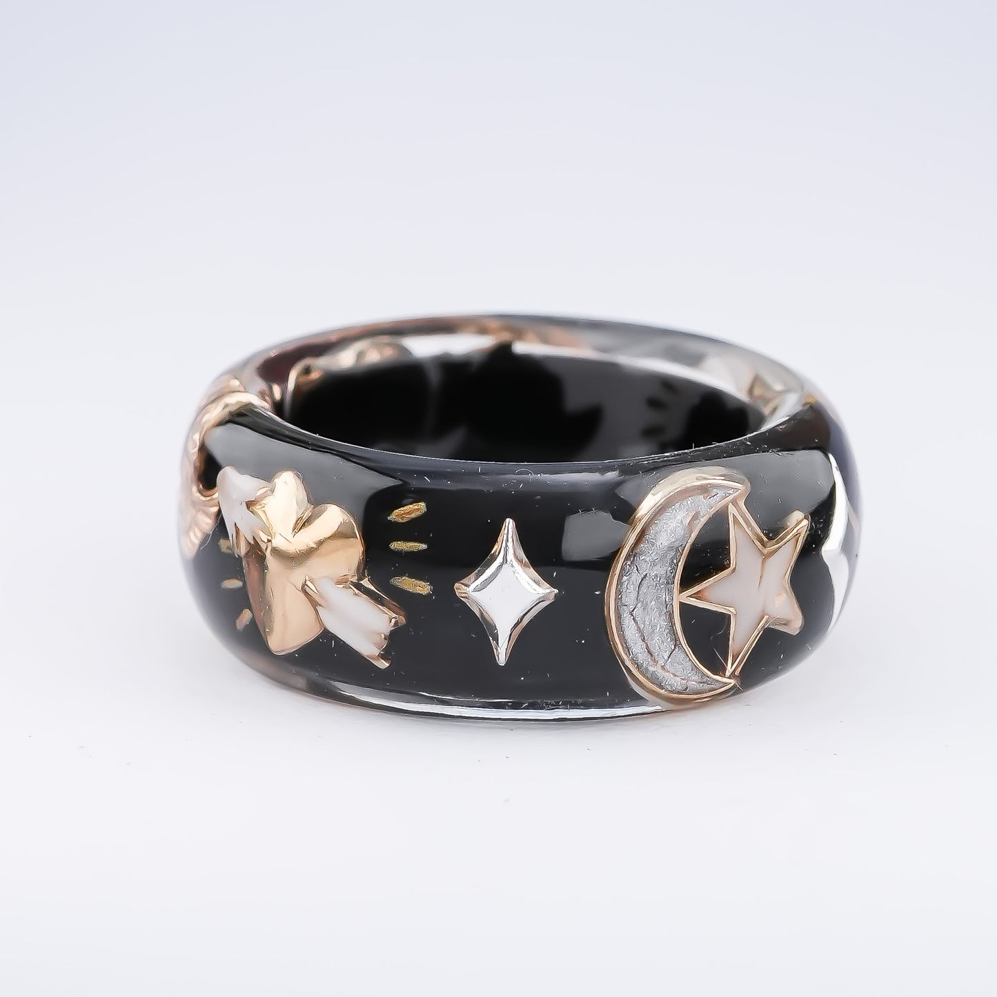 Cupid Heart Ring – Black × Red Heart / #11