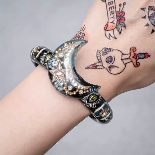 Blue Moon Spell Bracelet - Black × Blue