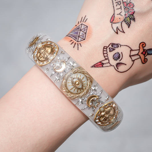 Celestial Eye Bracelet - Smoky White