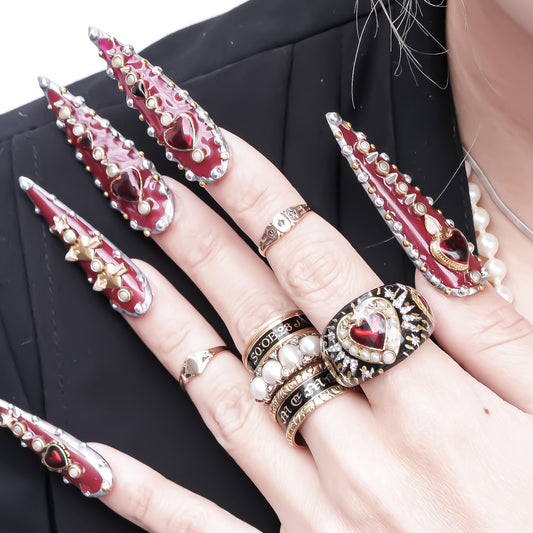 Starlit Heart Ring - Black / #13