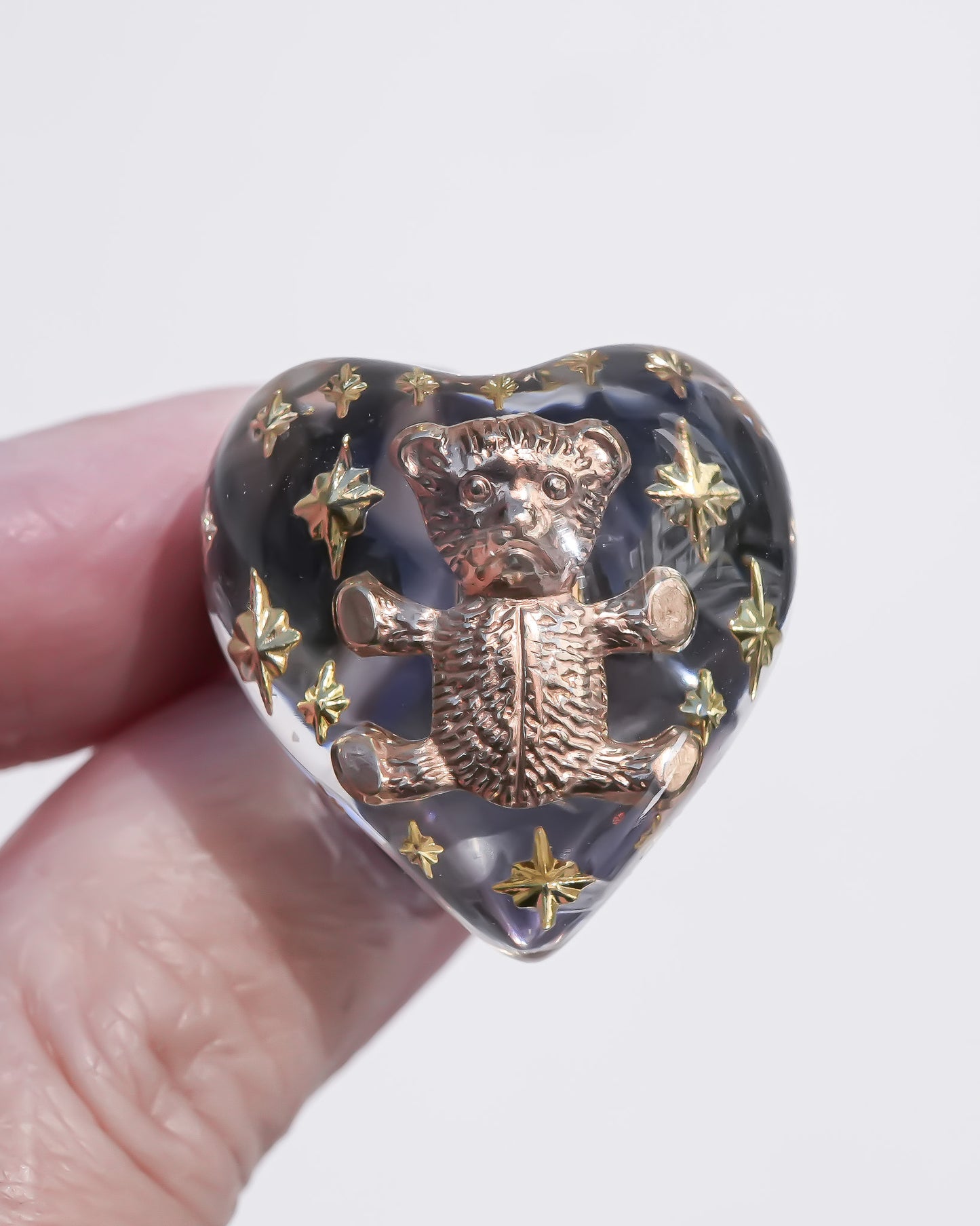 Bear Heart Ring - Clear / #10 #13