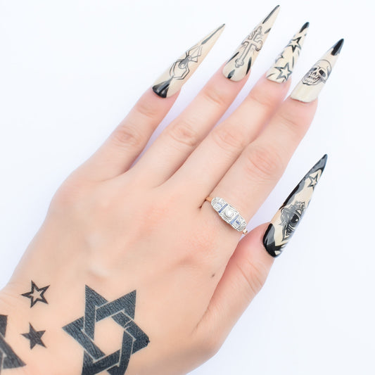 BLUE SAPPHIRE RING / DIAMOND / USA / K18 / #14