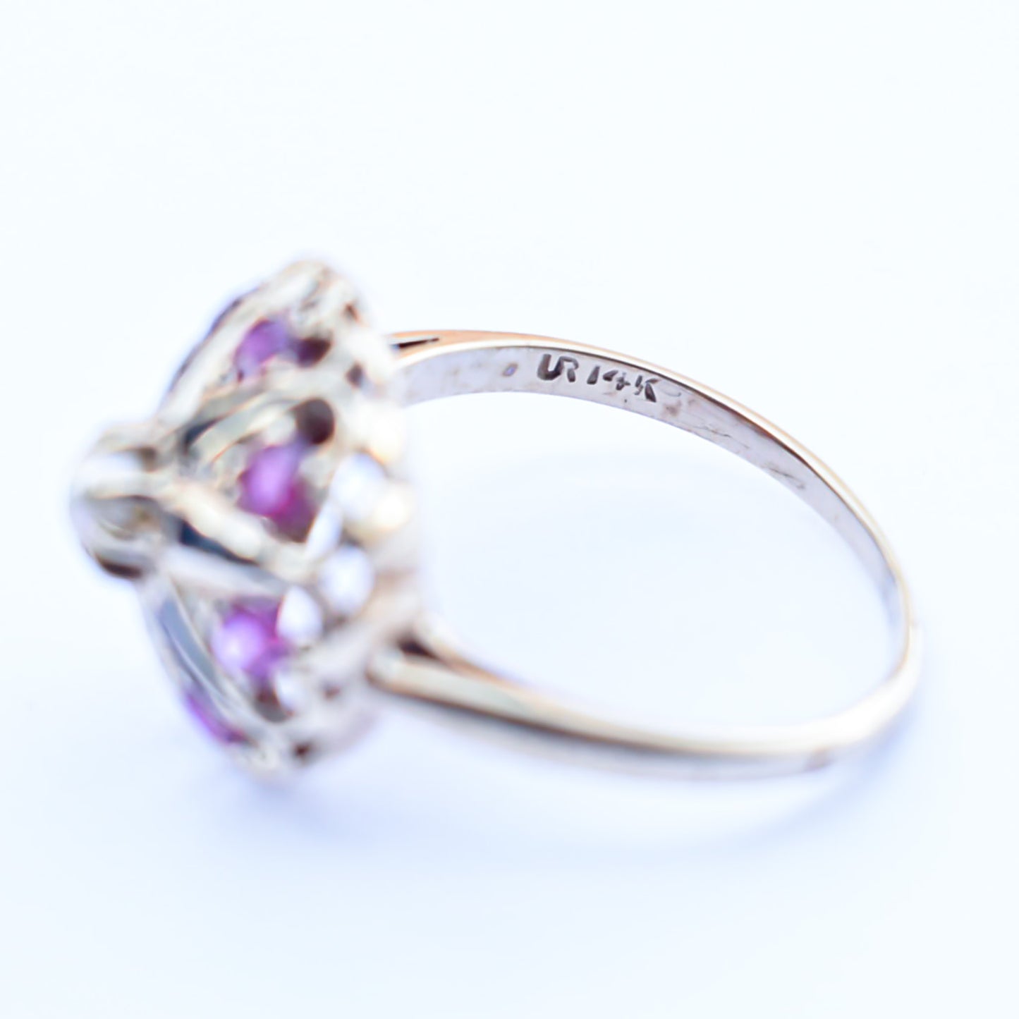 RUBY RING / ENAMEL / USA / 14KPG / #13