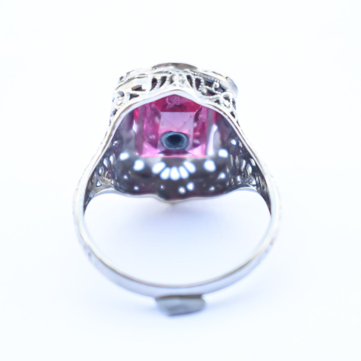 GARNET RING / 14KWG / USA / #11