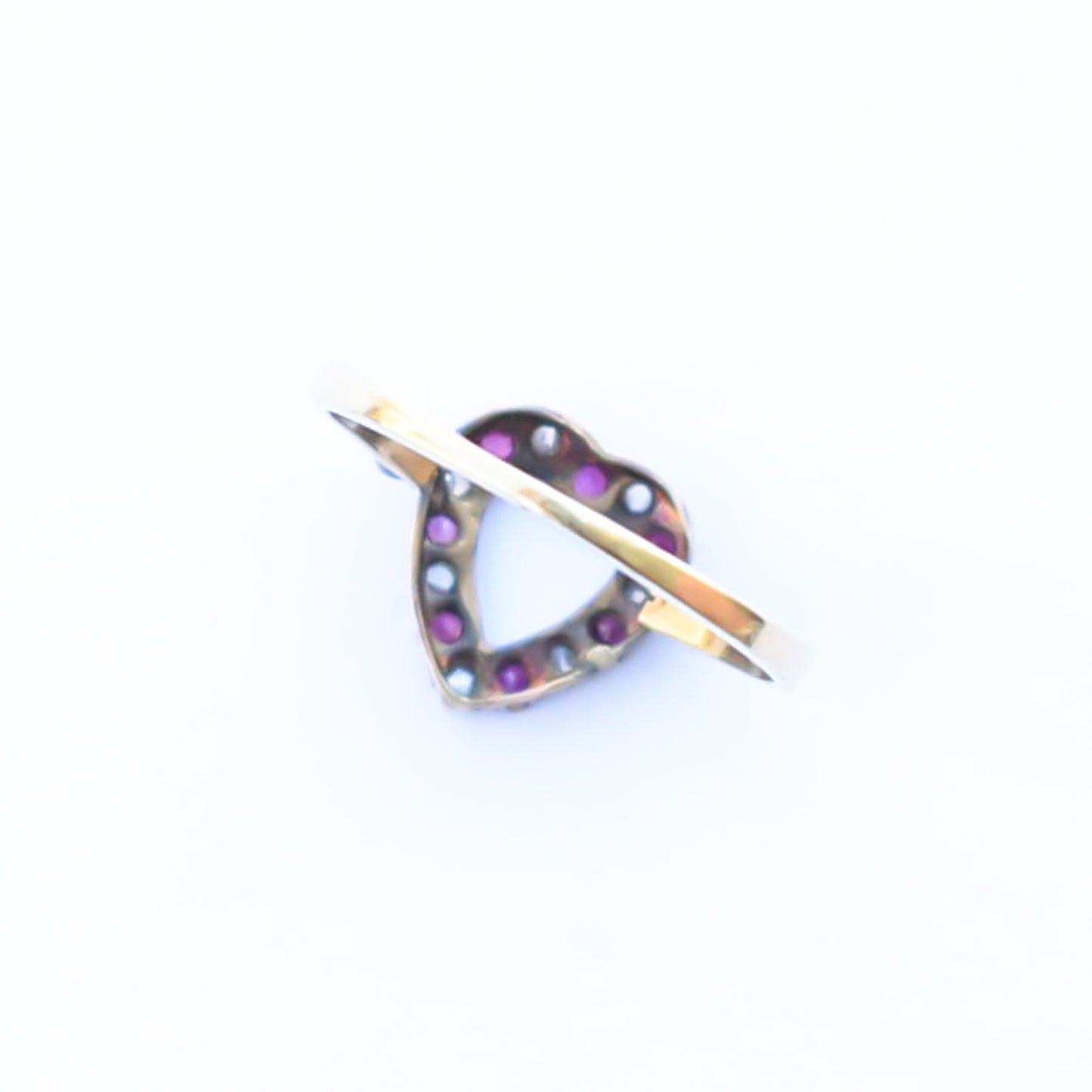 HEART RING / RUBY / DIAMOND / UK /9K / #12