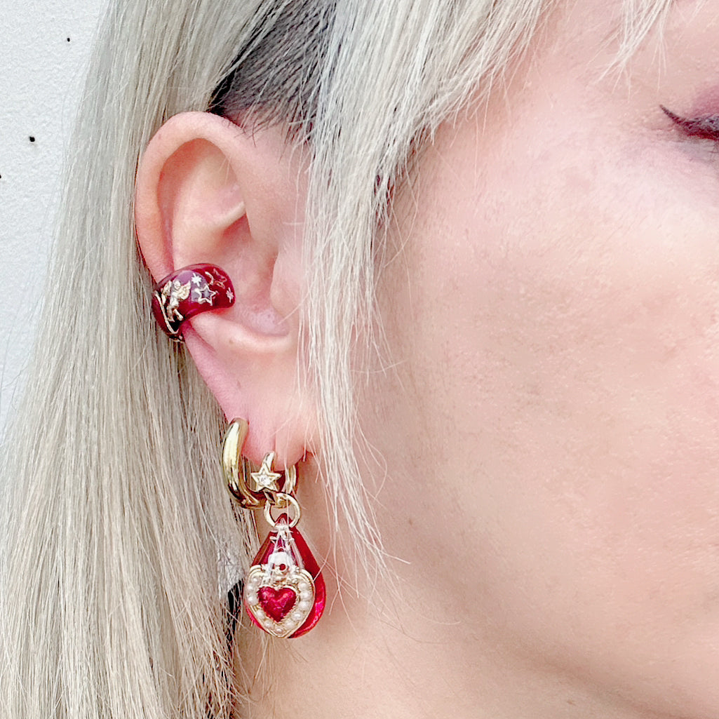 LOVE EARRINGS / MEMENTO MORI / PINK / WHITE(single)