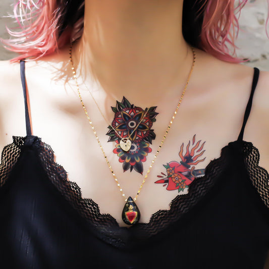 LOVE NECKLACE / DROP / PURPLE