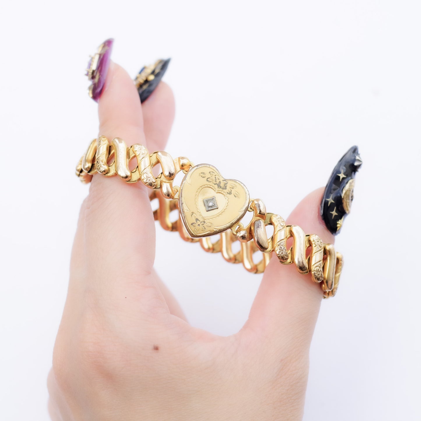 SWEETHEART BRACELET / USA / 14KGF / crystal