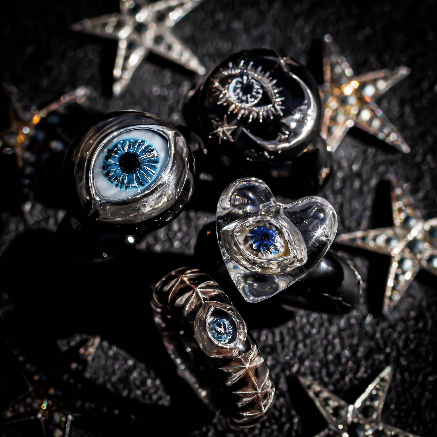 EYE HEART RING / CLEAR / #11 #13 #15
