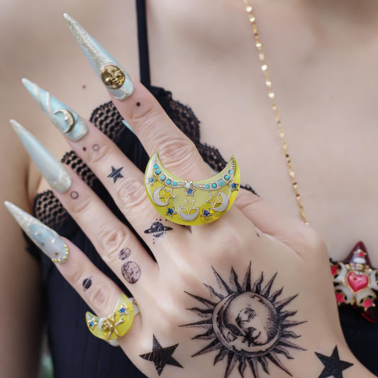MOON RING / STAR / YELLOW / #10