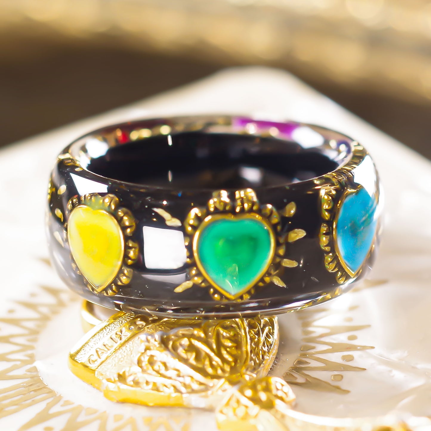 LUCKY 7 RING / HEART / BLACK / #13