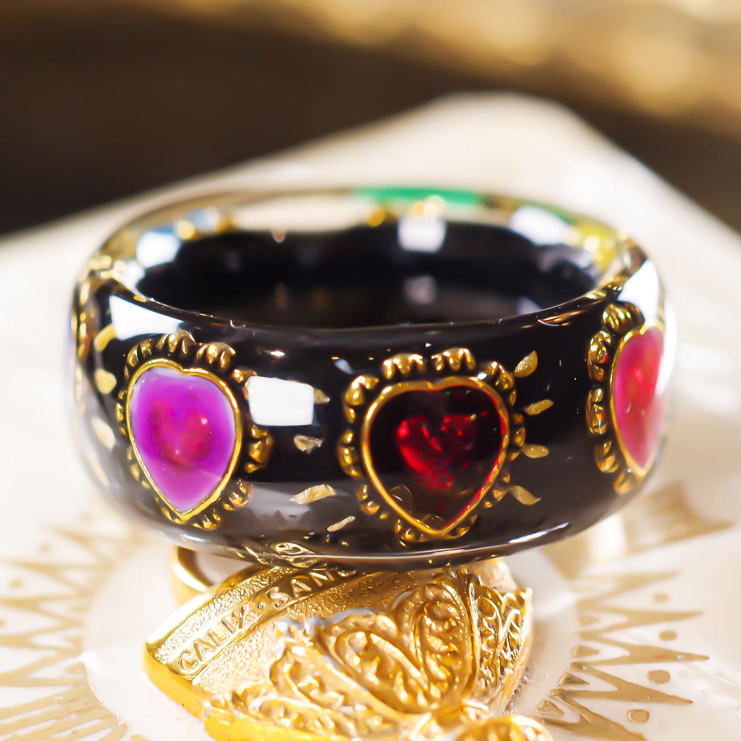LUCKY 7 RING / HEART / BLACK / #13