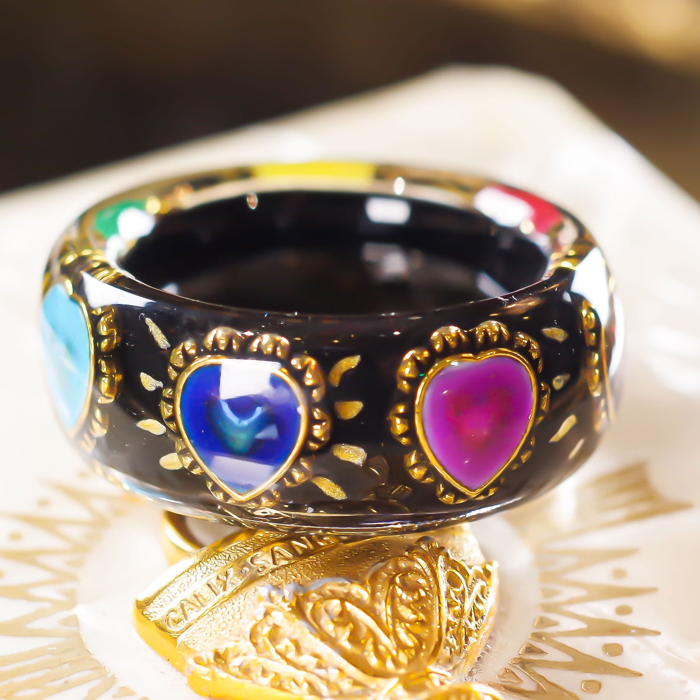 LUCKY 7 RING / HEART / BLACK / #13