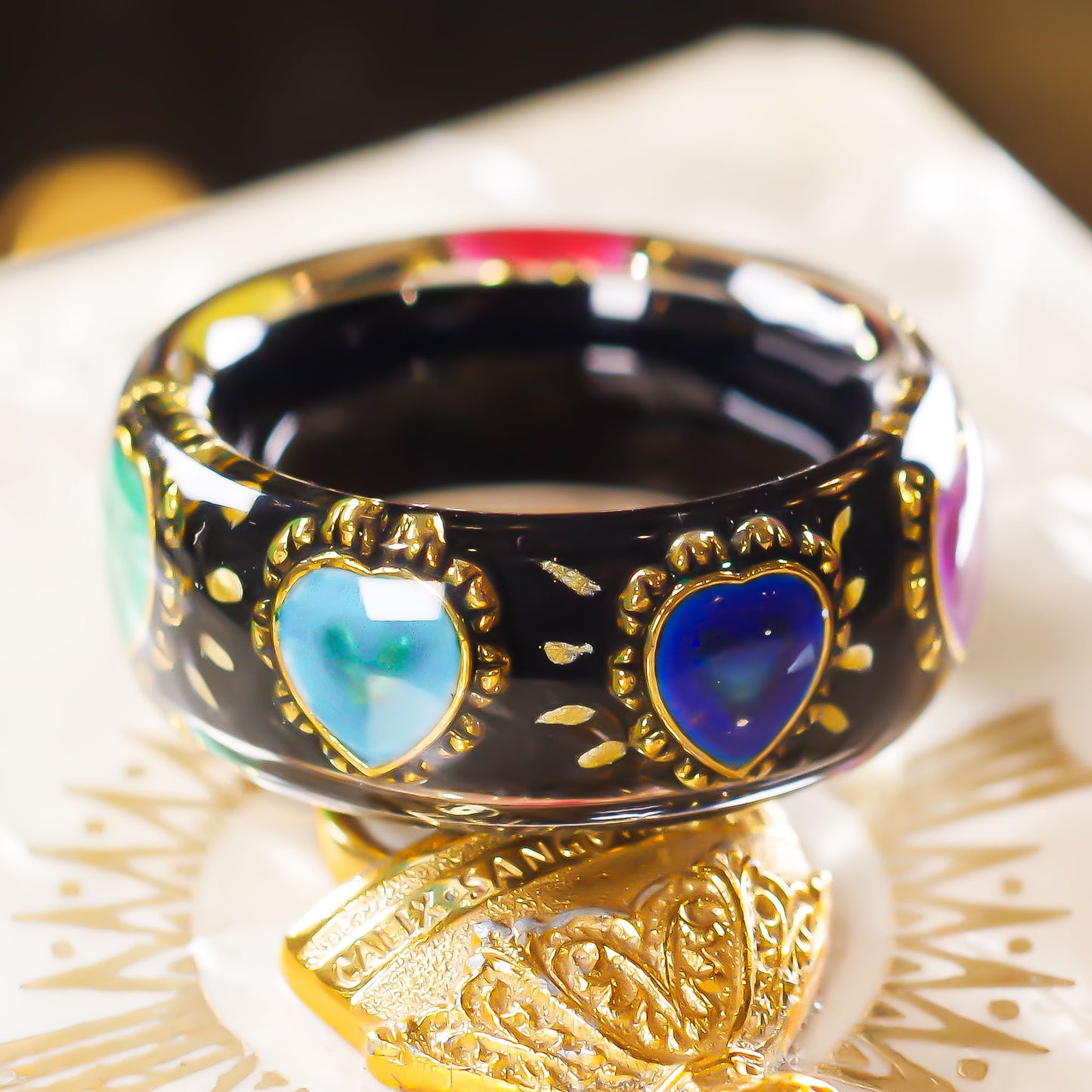 LUCKY 7 RING / HEART / BLACK / #13