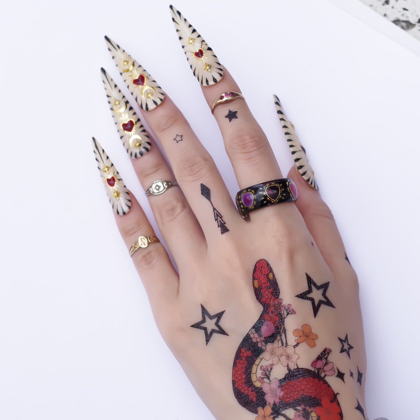 LUCKY 7 RING / HEART / BLACK / #13