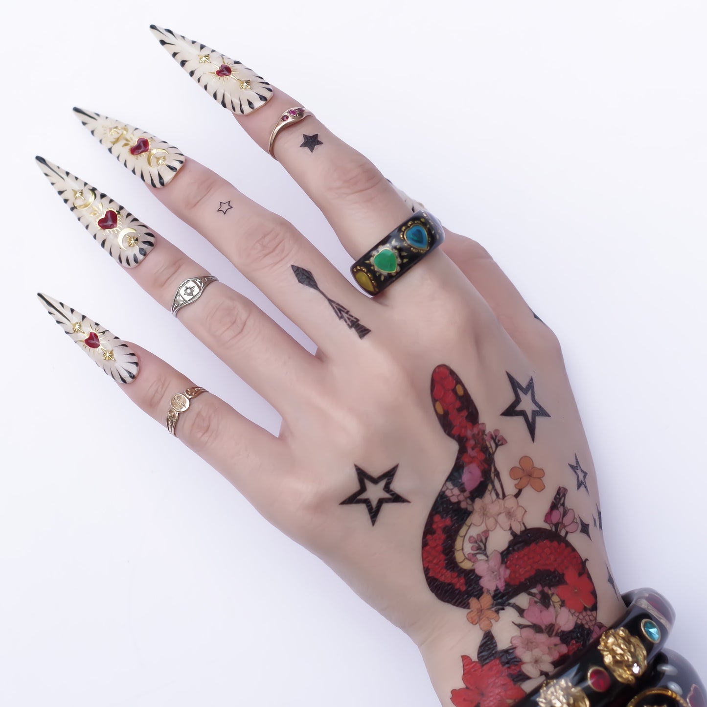 LUCKY 7 RING / HEART / BLACK / #13