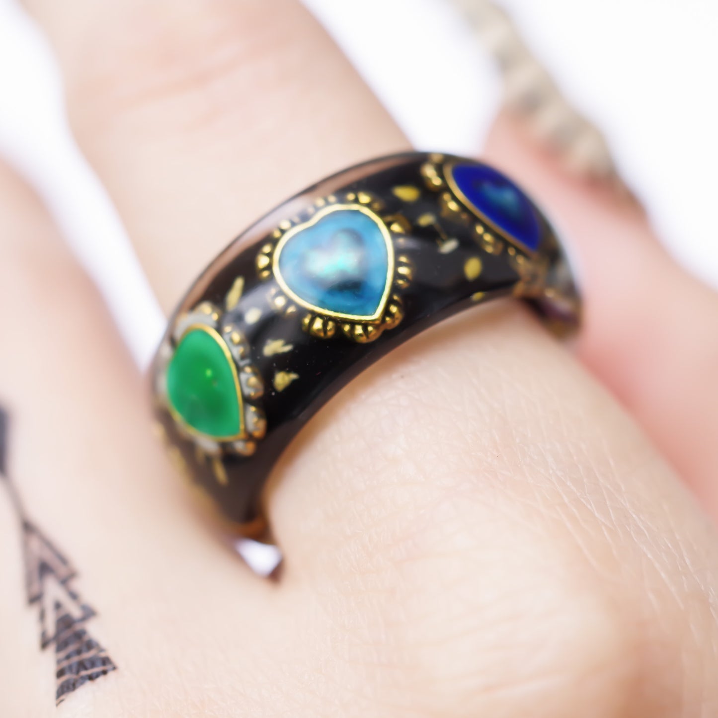 LUCKY 7 RING / HEART / BLACK / #13