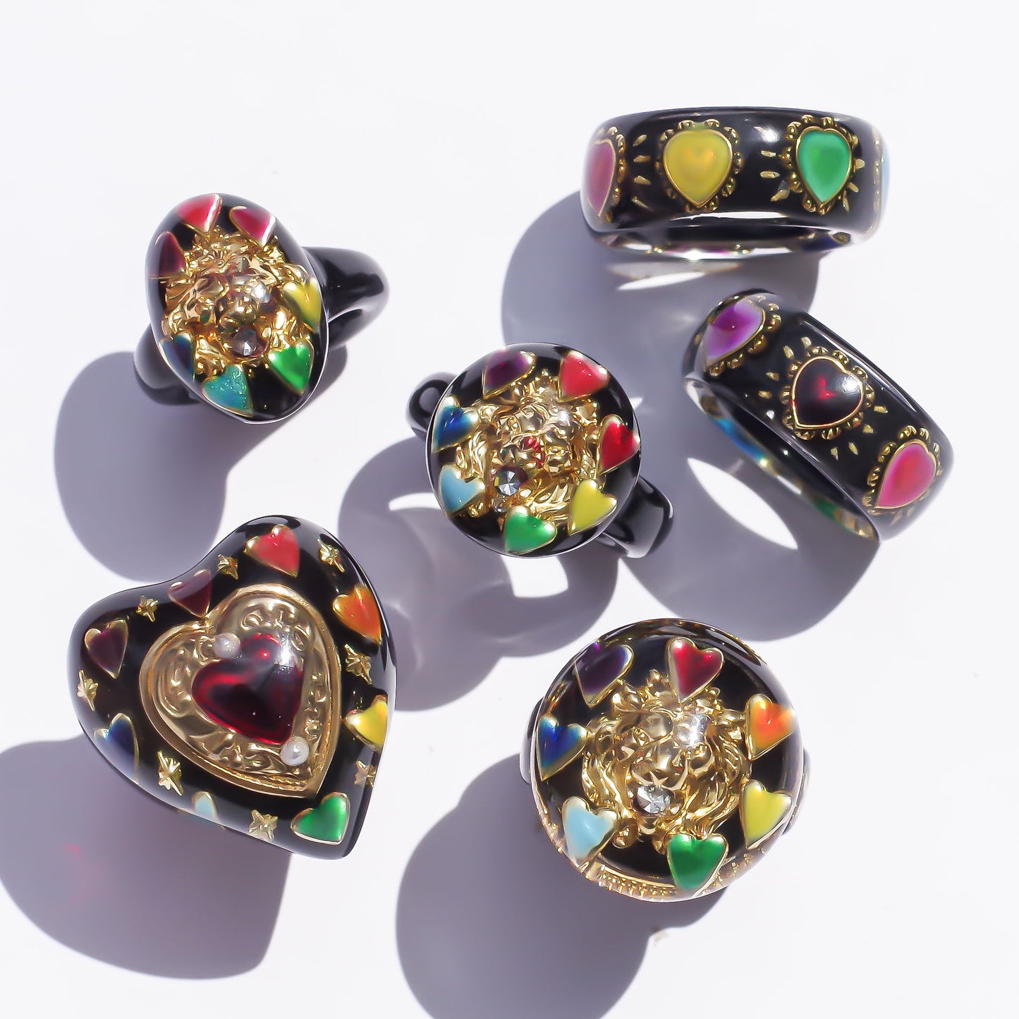 LUCKY 7 RING / HEART / BLACK / #13