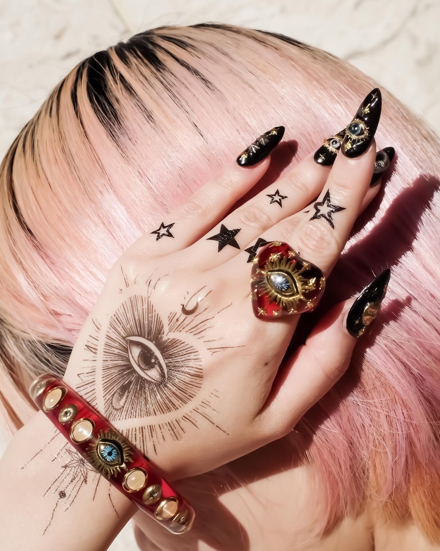 EYE HEART RING / RED / #15