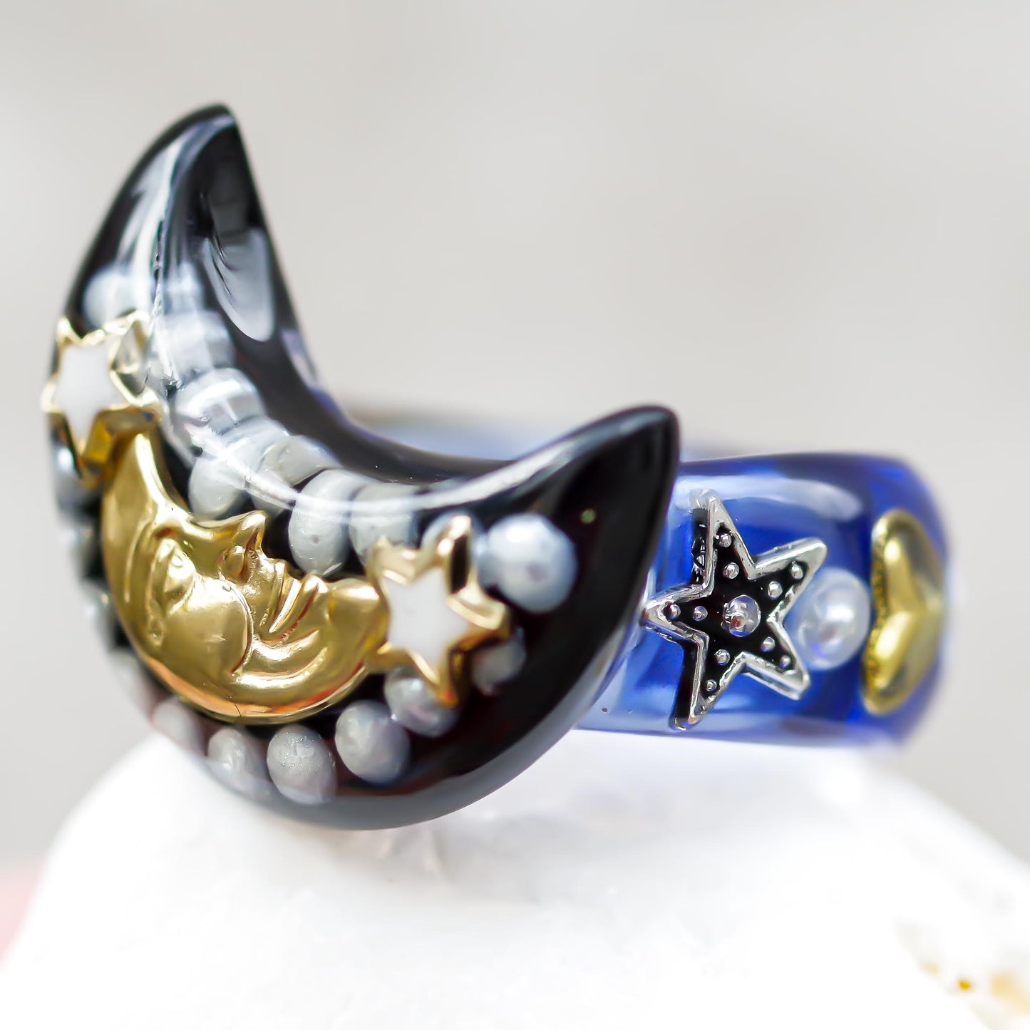 MOON RING / BLACK / BLUE / #3