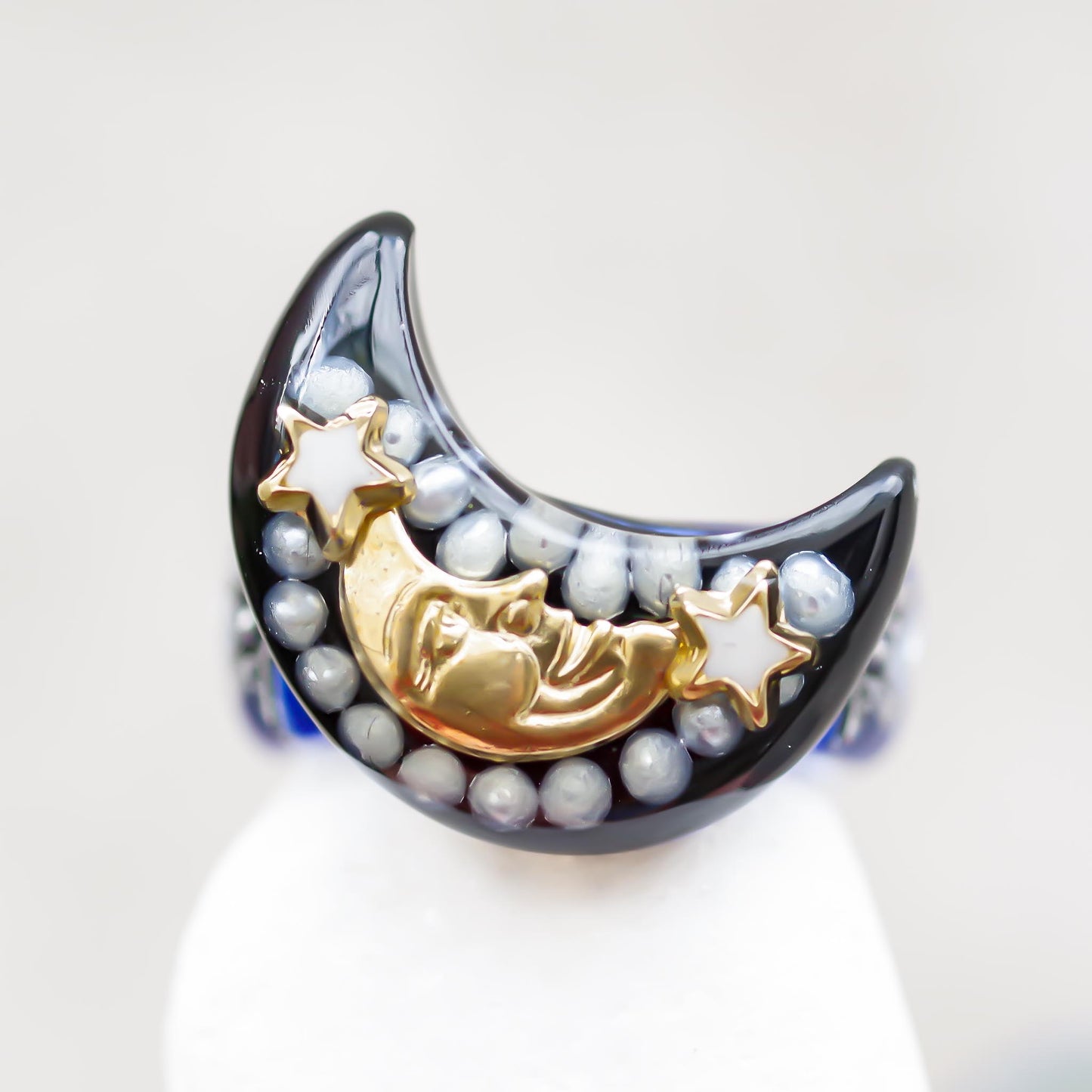 MOON RING / BLACK / BLUE / #3
