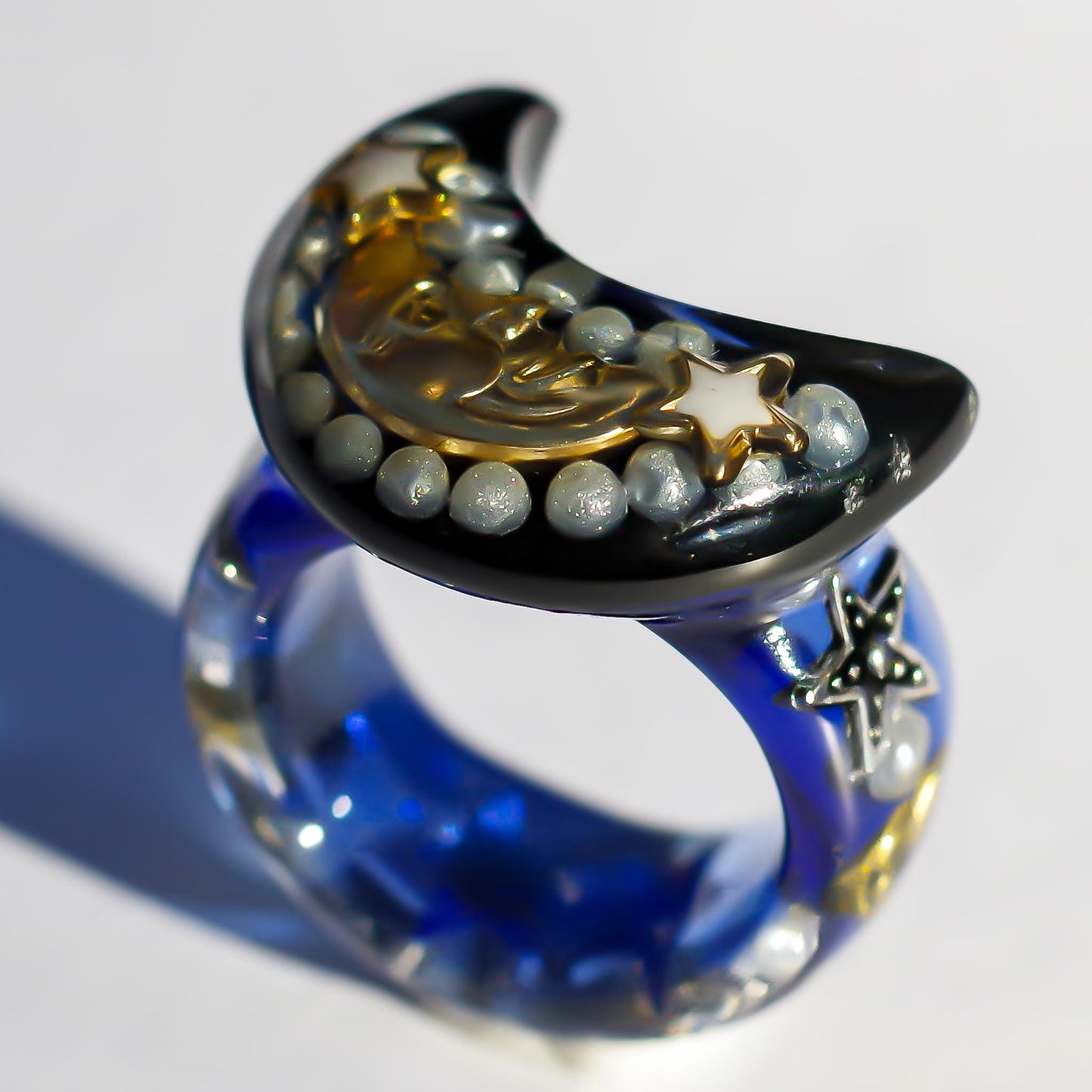 MOON RING / BLACK / BLUE / #3