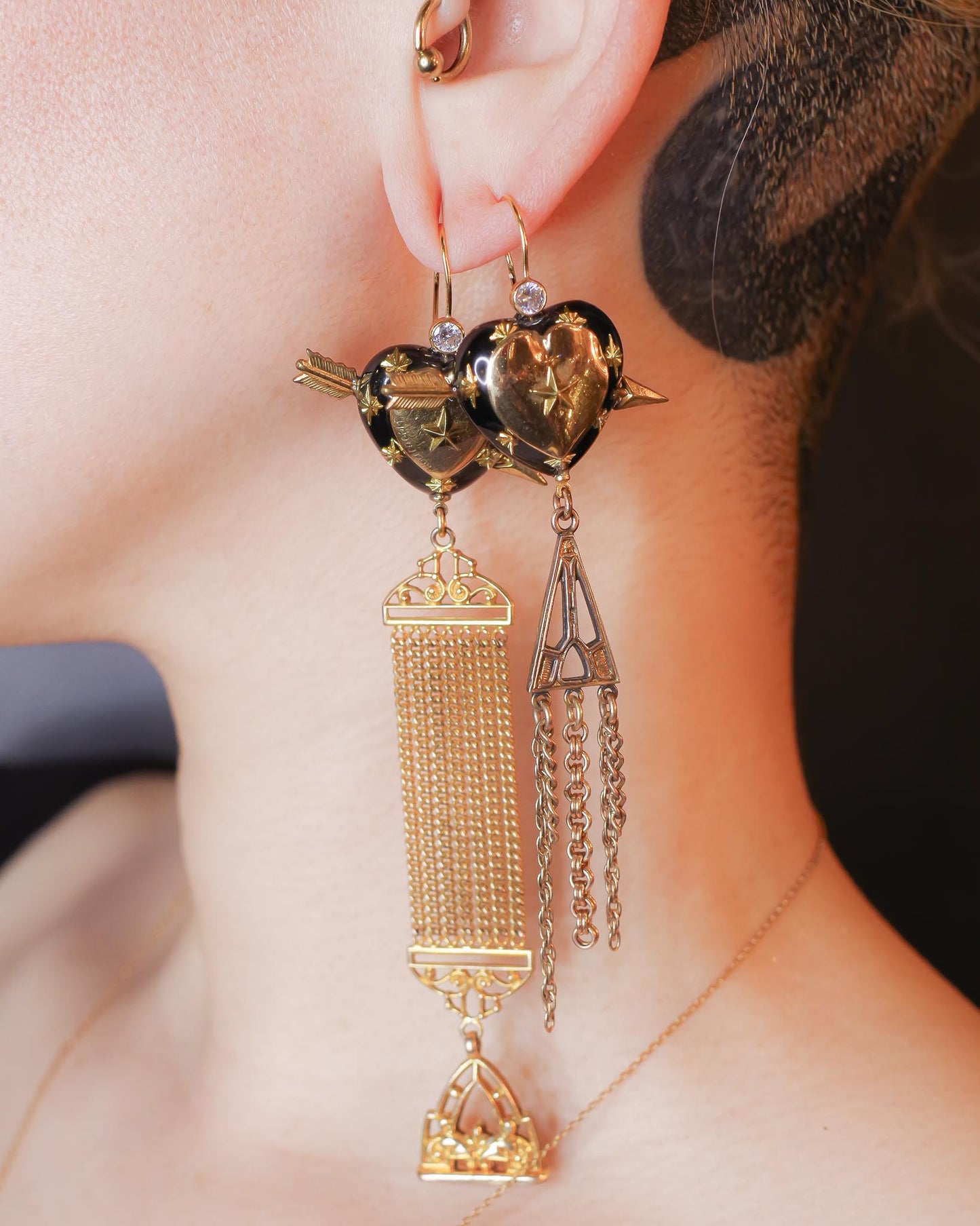 HEART EARRING 8 / ARROW / 1P