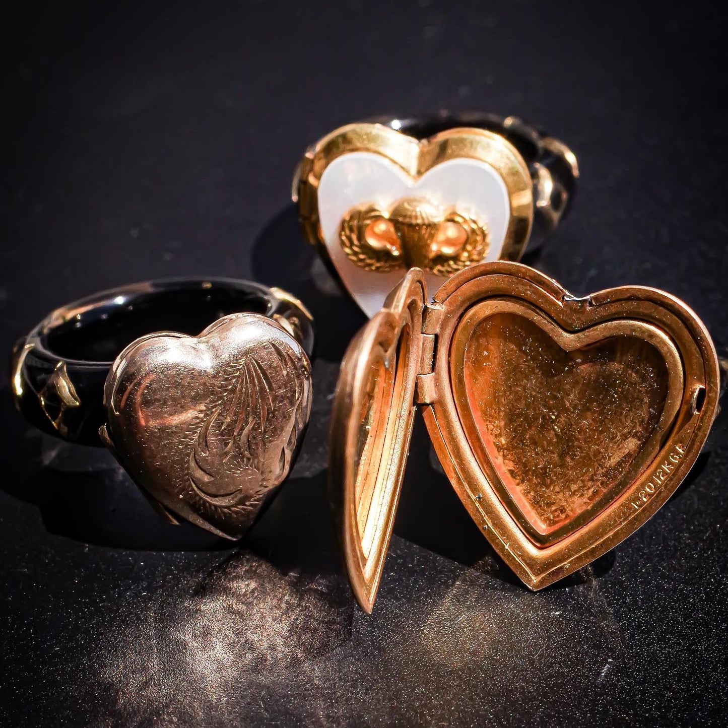 HEART LOCKET RING / UK / 9K / #12