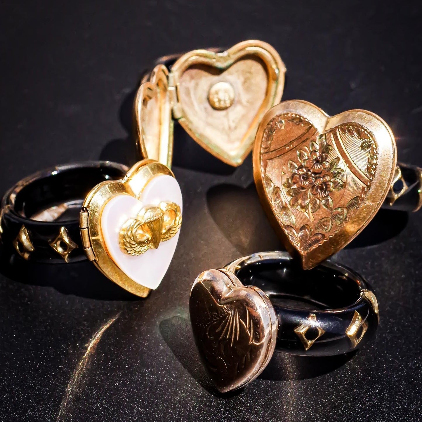 HEART LOCKET RING / UK / 9K / #12