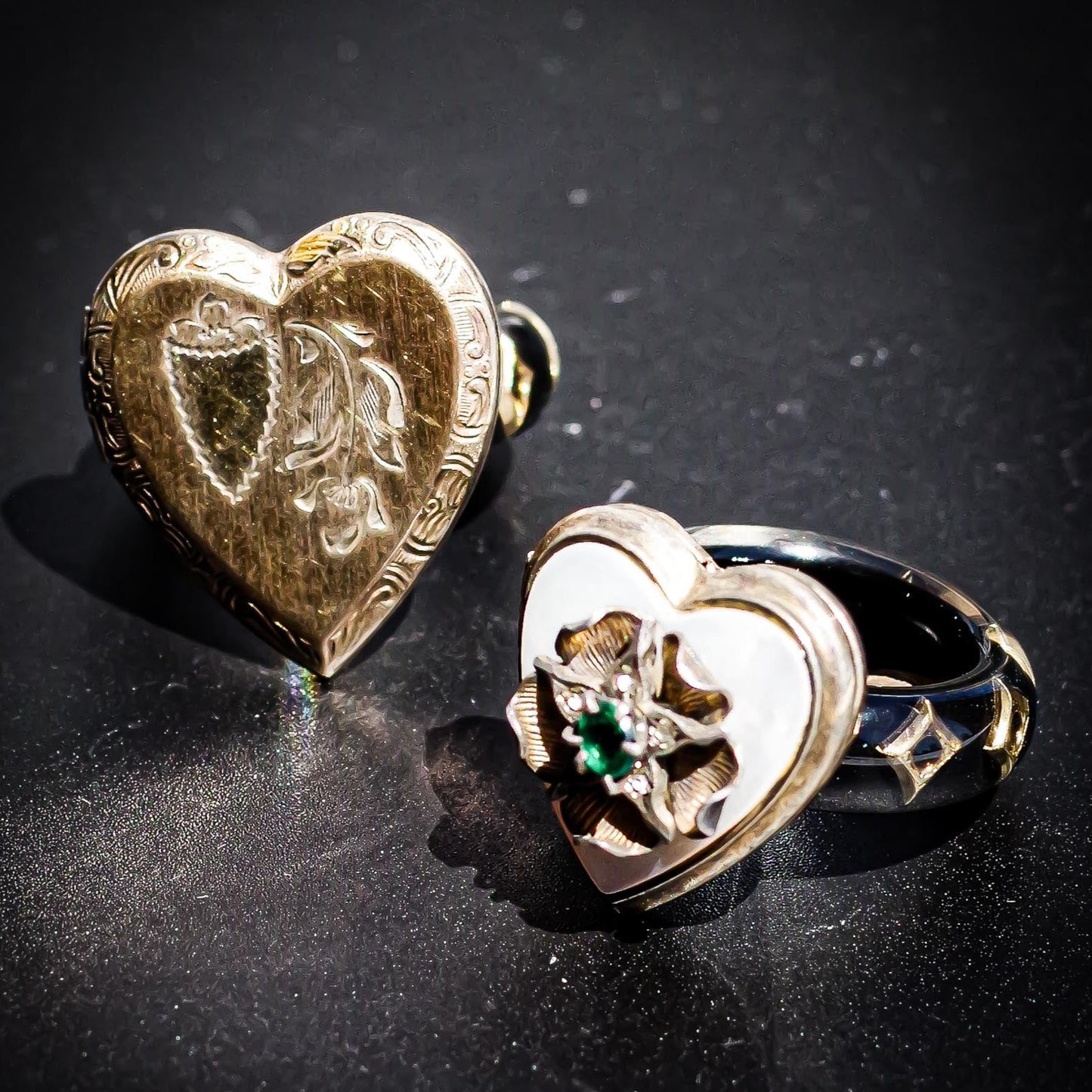 HEART LOCKET RING / FLOWER / #11