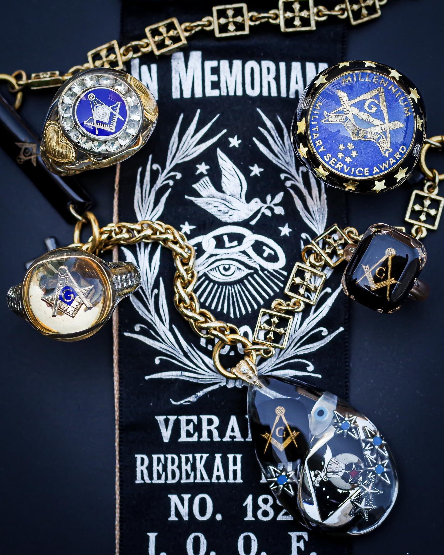 MASONIC RING / BLUE BLACK / #13