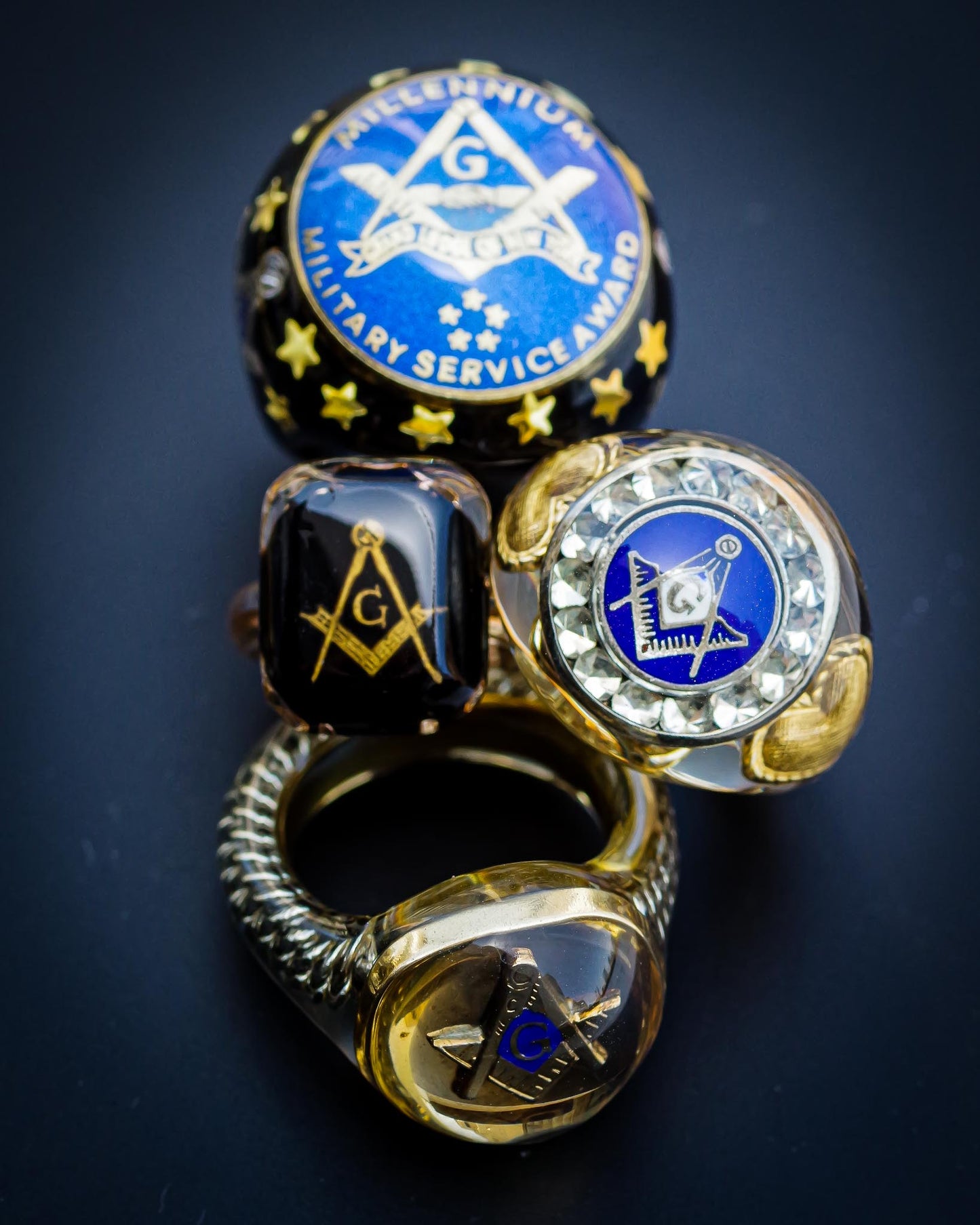 MASONIC RING / BLUE BLACK / #13
