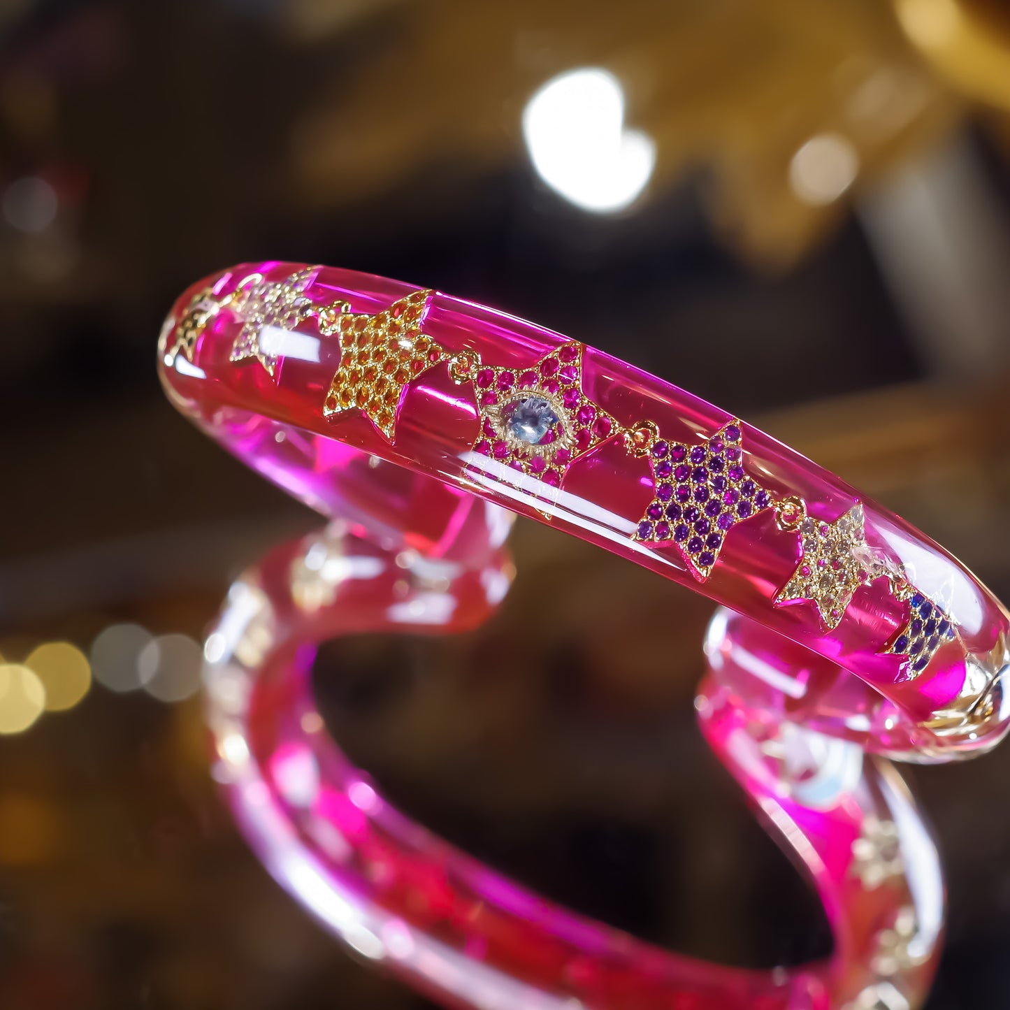EYE BRACELET / CLEAR / PINK