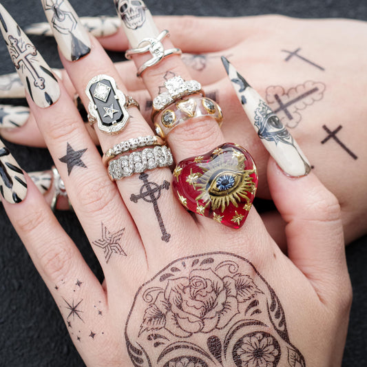 EYE HEART RING / RED / #15