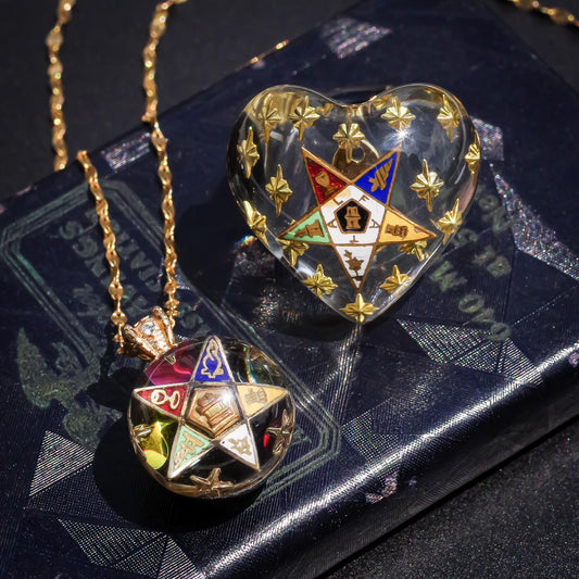 HEART RING / MASONIC / EASTARN STAR / CLEAR / #15