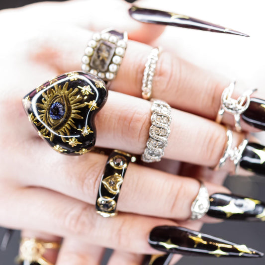 EYE HEART RING / BLACK / #13 #15