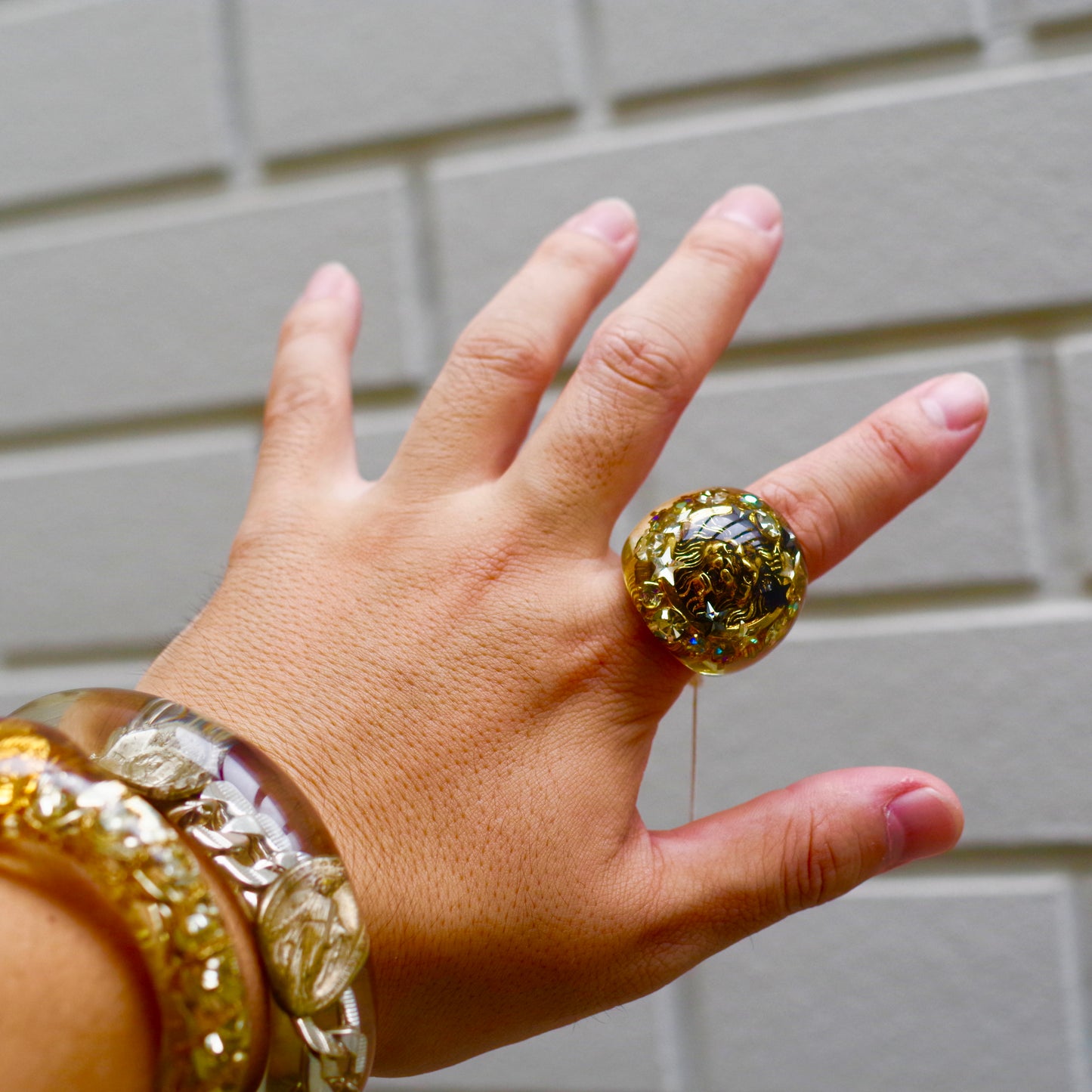 LION RING / BLACK / STAR / #20 #22