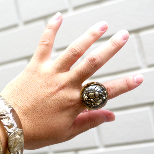 BEE RING / BLACK / STAR / #20