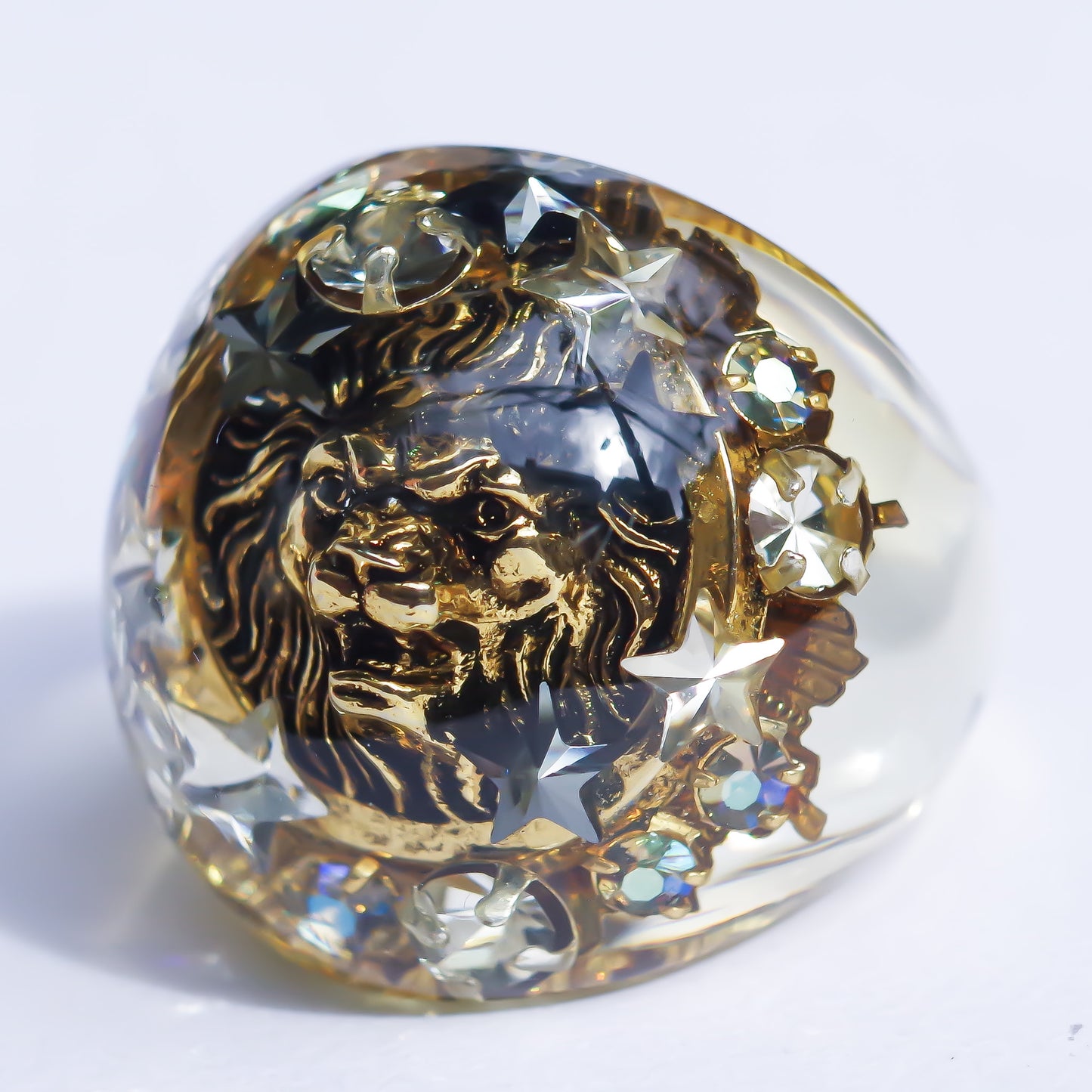 LION RING / BLACK / STAR / #20 #22