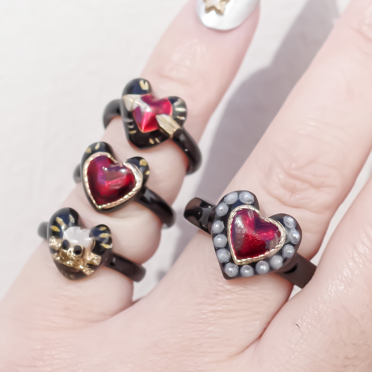 LOVE PINKY RING / HEART / BLACK / #3