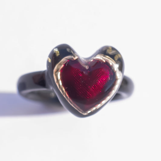 LOVE PINKY RING / HEART / BLACK / #3