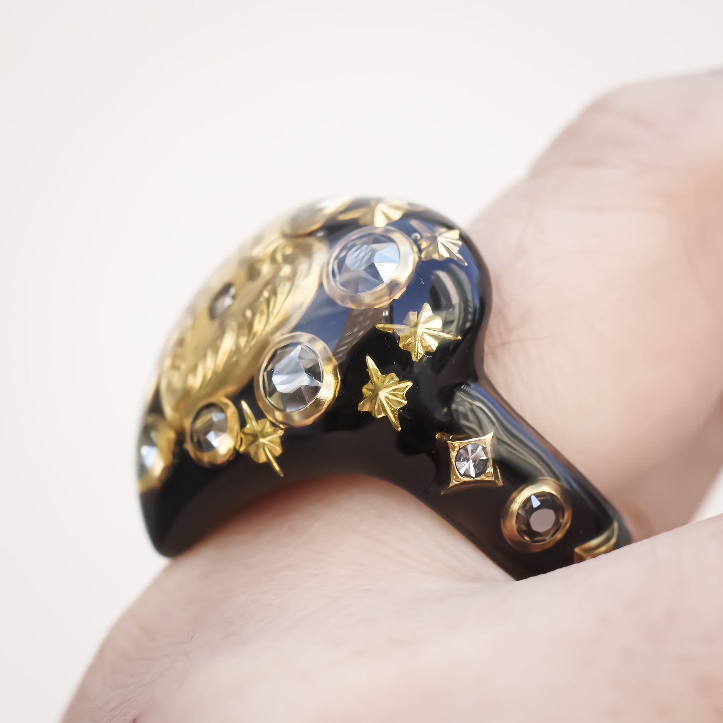 LOVE RING / HEART / GOLD / BLACK / #14