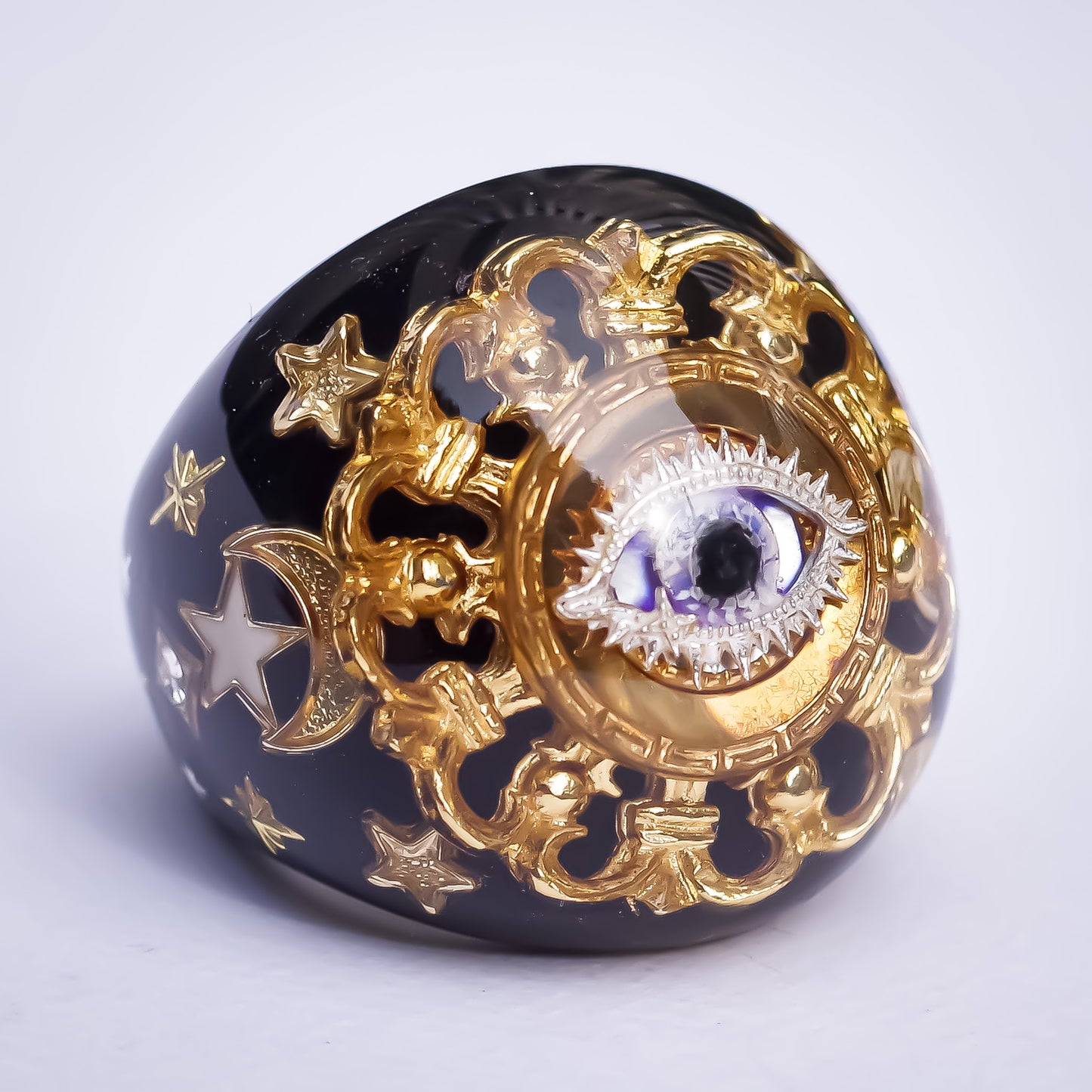 EYE RING / BLACK GOLD / #14