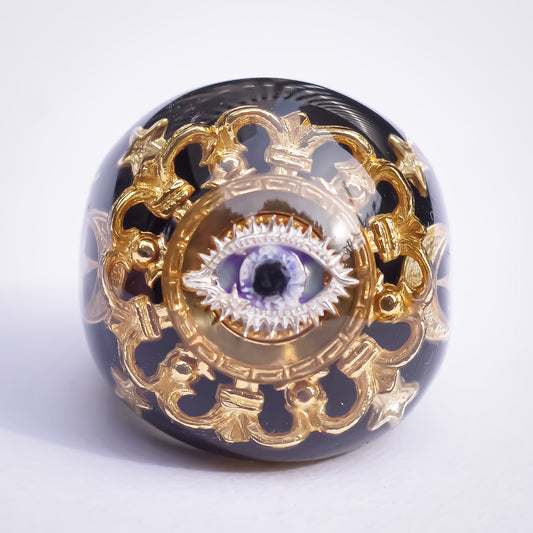 EYE RING / BLACK GOLD / #14