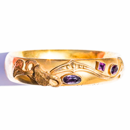 LEAF BANGLE / AMETHYST / USA /14KGF